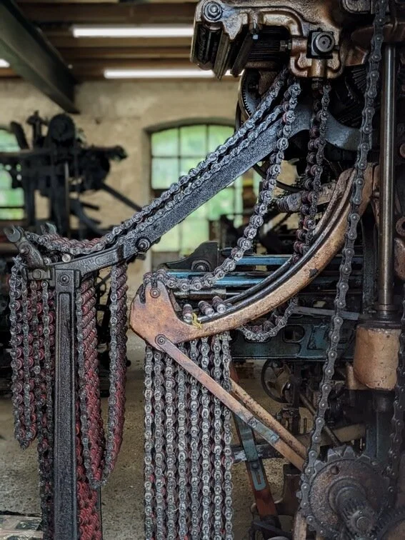 Old looms at Elvet Woollen Mill