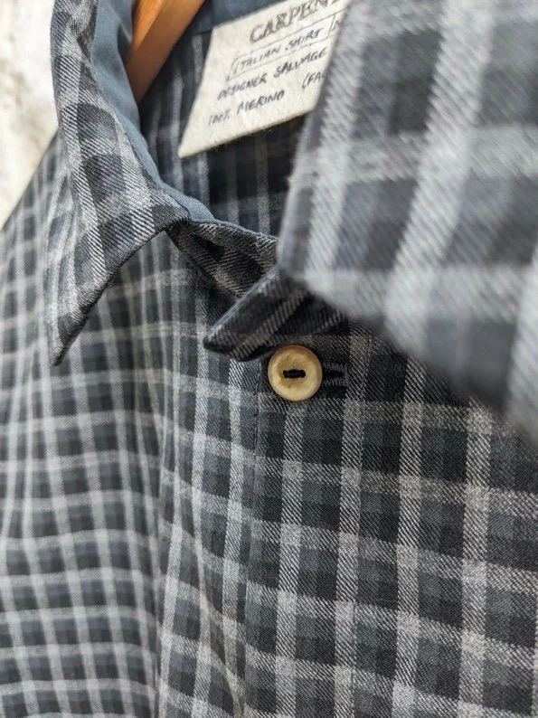 Handmade Welsh wool Italian shirt collar by Carpenter and Cloth